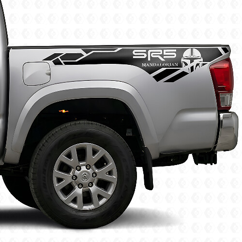 SR5 Mandalorian Style Rear Side Vinyl Decals for Toyota Tacoma