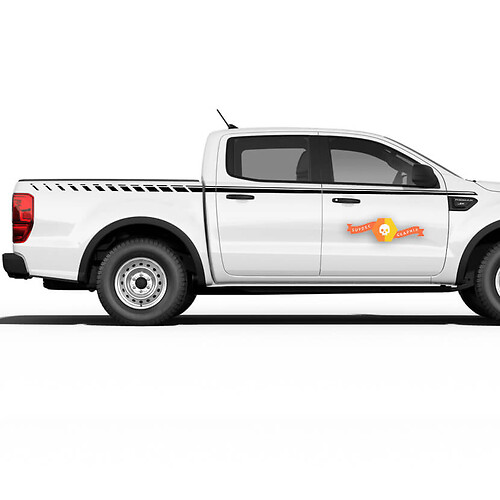 2019 Ford Ranger Stripes Stickers Decals UPROAR Side Body Vinyl Graphic Accent Kit
