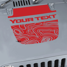 Jeep Wrangler Graphics kit Vinyl Wrap Sticker Decal Blackout Contour Map Hood split style Sticker Decal
 2