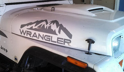 2 Jeep Wrangler Rubicon MOUNTAINS CJ TJ YJ JK XJ Vinyl Sticker#2