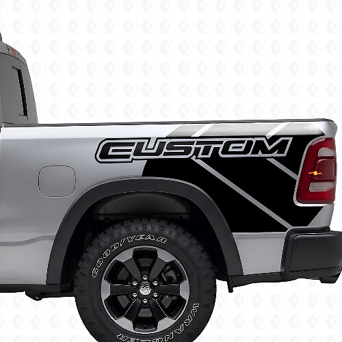 Rebel Grunge Logo Truck bed Vinyl Sticker Decal Graphic for Dodge Ram