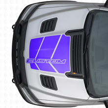 Custom Strobe Hood Vinyl Decal Graphic for Dodge Ram_2