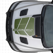 Custom Strobe Hood Vinyl Decal Graphic for Dodge Ram_3