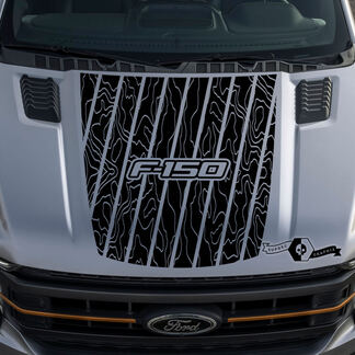 Ford F-150 F150 Outline Map hood graphics side stripe decal sticker
