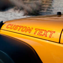 Custom Outline Hood Lettering Vinyl Decal Kit for Jeep Wrangler _2