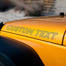 Custom Outline Hood Lettering Vinyl Decal Kit for Jeep Wrangler _3