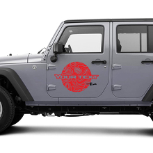 2 Jeep Wrangler Graphics kit Vinyl Wrap Sticker Decal Contour Map Door Сircle Sticker Decal
 3