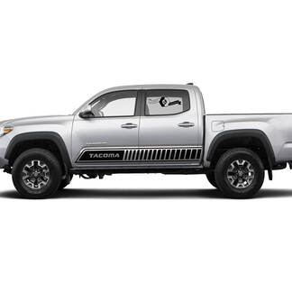 Pair Stripes for Tacoma Side Rocker Panel Intersecting Lines Vinyl Stickers Decal fit to Toyota Tacoma
