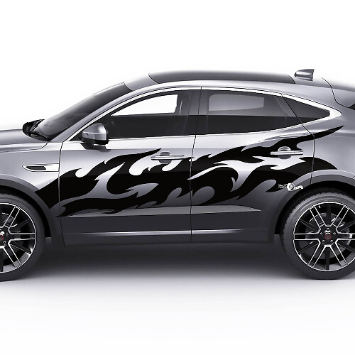 Jaguar E-Pace Side Flame Colour Doors Graphics Decal Logo Sticker
