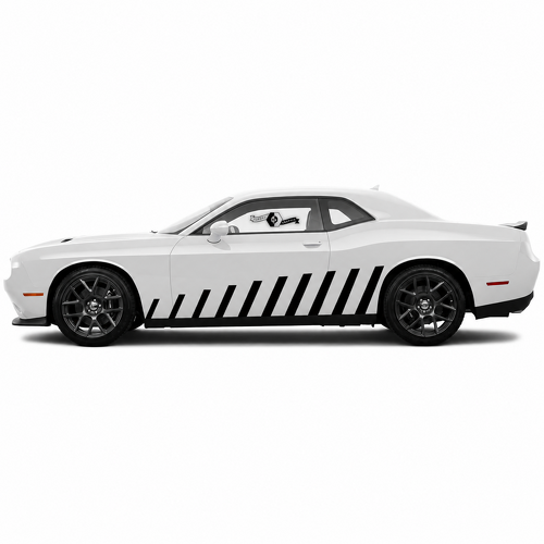 Sloped Hatch Stripe Pair Rocker Panel Vinyl Decal Sticker for Dodge Challenger