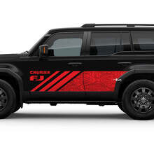 Side Topographic Map FJ Cruiser Doors Stripe Decal Wrap Sticker for Toyota FJ Cruiser
 2