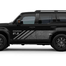 Topographic Map Style Side Door Vinyl Decal Sticker for Toyota FJ Cruiser_4