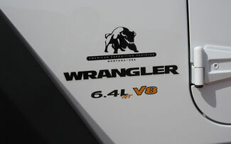2 - Jeep Wrangler 6.4L vVT V8 CJ TJ YJ JK Vinyl Sticker Decals