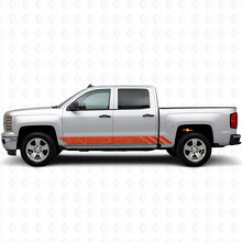 Topographic Contour Door & Rocker Panel Vinyl Stripes for Chevrolet Silverado 1500 K2XX 2014-2019_4