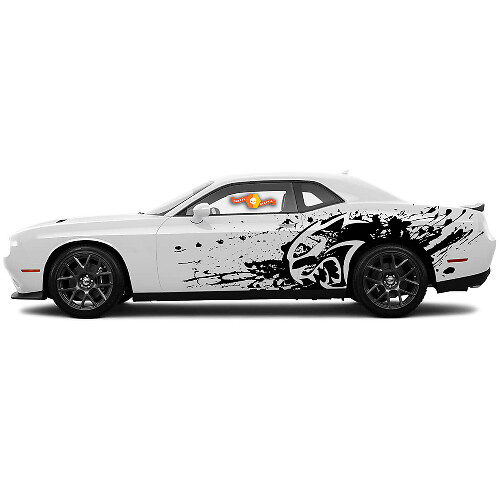 Hellcat Splash Craphic Side Vinyl Decal Kit for Dodge Challenger