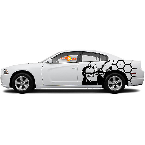 Scat Pack Honeycomb Side Vinyl Decals Pair for Dodge Challenger Charger