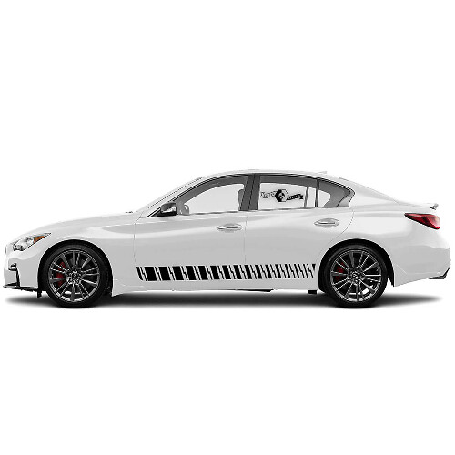 Autocollant décoratif bande géométrique latéral 2 pour INFINITI Q50 Q60