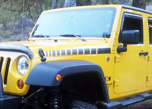 Step Side Hood Vinyl Decal Set for Jeep Wrangler