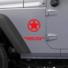 Distressed Star Side Vinyl Decal for Jeep Wrangler YK JK XJ_2