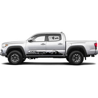TRD off road Mountains Rocker Panel BedSide Side Vinyl Stickers Decal fit to Toyota Tacoma Tundra all years
