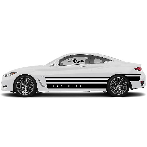 Pair Decal Sticker Side top part large wide door Stripe for INFINITI Q50 Q60
