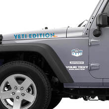 Yeti Edition Hood and Side Vinyl Decal Kit for Jeep Wrangler_3