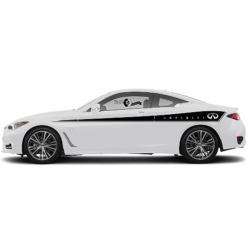Pair Door Accent Body Strip Side Decal Sticker door Stripe for INFINITI Q50 Q60
