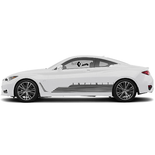 Pair Door Strobe Bottom Part Body Strip Strobe Side Decal Perspective Sticker door Stripe for INFINITI Q50 Q60
