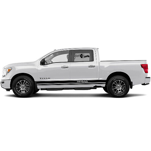 Straight Lines Side Rocker Panel Vinyl Decal Sticker Kit For Nissan Titan