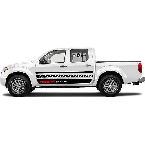 Kit de vinilo lateral con líneas cuadriculadas delgadas y anchas para paneles de faldones para Nissan Titan Frontier