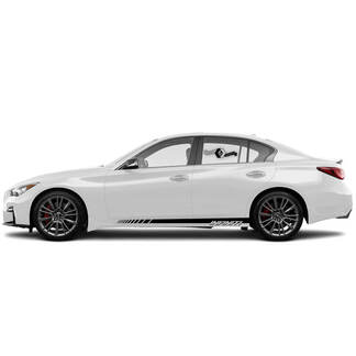 Pair New Decal Rocker Panel Sticker Modern Slim Side door Bottom part Stripe for INFINITI G50