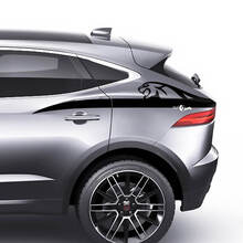 Jaguar E-Pace Rear Side Logo Stripes Graphics decal sticker
 2