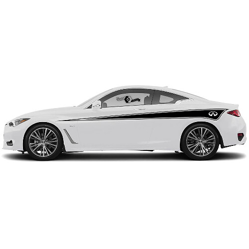 Kit Porte Accent Haut Corps Larme Bande Garniture Côté Autocollant Décalcomanie Bande pour INFINITI Q50 Q60

