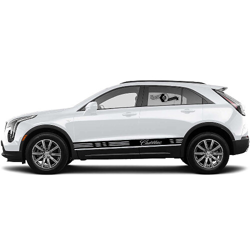 Nouvelle Autocollant Bas de Caisse Décalque Lignes Horizontales Bande Vinyle pour Cadillac XT4 2