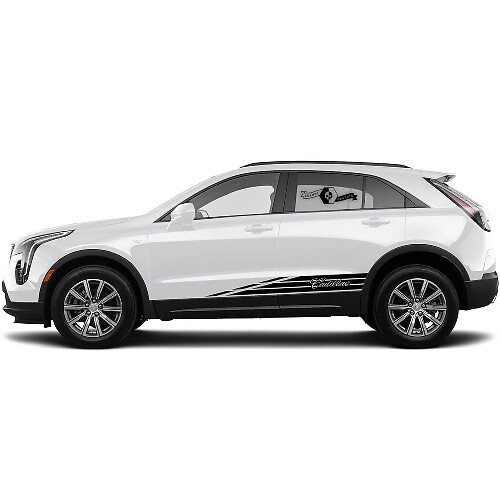 2 Nya Decal Rocker Panel Sticker Lines Stripe for Cadillac XT4
