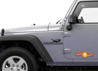 2 Jeep Mopar UnderGround Wrangler Hood Sticker Decal