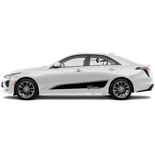 2 New Decal Sticker Stylish Doors Accent Trim Boundary Lines Wrap vinyl Decal for Cadillac CT4
