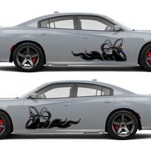 2 Side Dodge Challenger Scat Pack door Wrap Destroyed Сlassic Side Vinyl Decals Graphics Sticker
 4