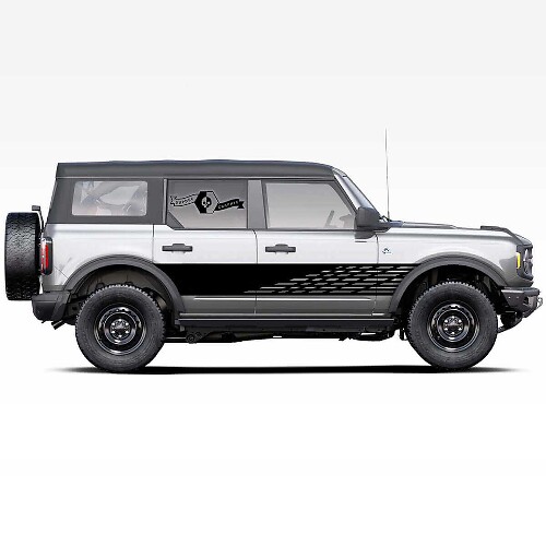 Stallion Side Door Stripe Decals for Ford Bronco 4-Door