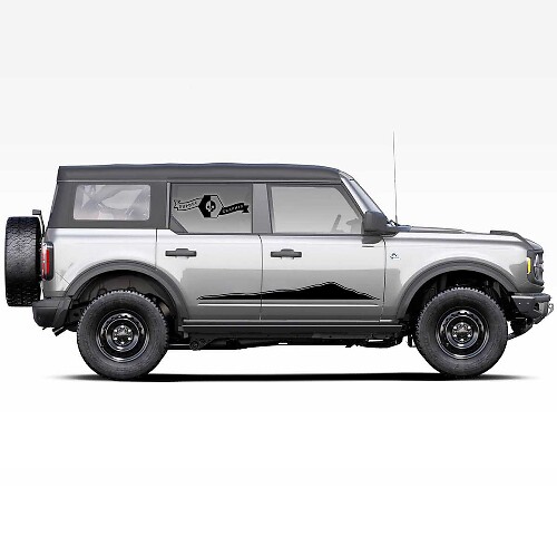 Mountains Outline Side Stripes Vinyl Decal for Musclecar horse 2021 