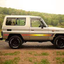 Retro Style Gradient Side Stripes Vinyl Decal Kit for Toyota Land Cruiser LJ73 1994 _2
