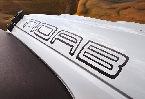 Moab Outline Lettering Hood Vinyl Decals Kit for Jeep Wrangler Moab Edition