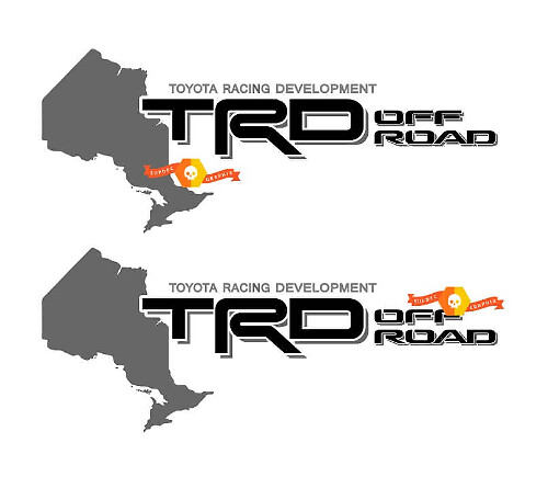TRD Off Road decal Ontario map Sticker Tundra Tacoma Toyota 4Runner

