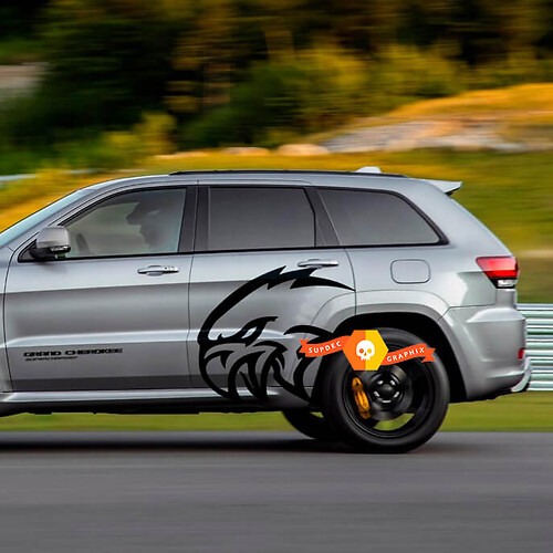 Jeep Grand Cherokee SRT TrackHawk Side Vinyl Sticker Decal Graphic 2
