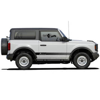 2 Bronco Side Stripe 2 Doors Decals Stickers for Ford Bronco 2021
