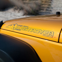 Destroyer Mountain Style Hood Vinyl Decal for Jeep Wrangler JK_2