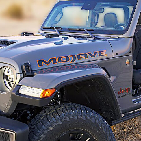 2x Mojave Hood Decals Stickers for Jeep Gladiator 2021
