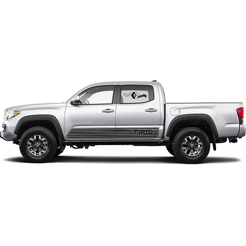 2 Decal sticker kit For Toyota Trd Slit Lines Tacoma Stripe Doors Wrap Rocker Panel Decal Sticker Graphic
