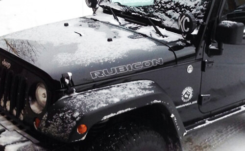 2 Jeep Rubicon Hood Any Colors CJ TJ YJ JK XJ cricut Vinyl Stick