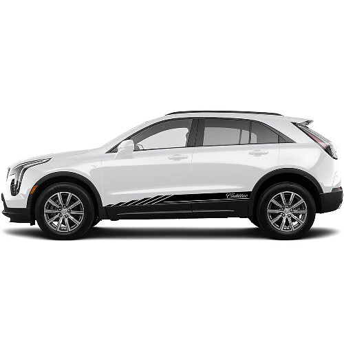 2 Nya Dekal Rocker Panel Klistermärken Stripe för Cadillac XT4 Stage
